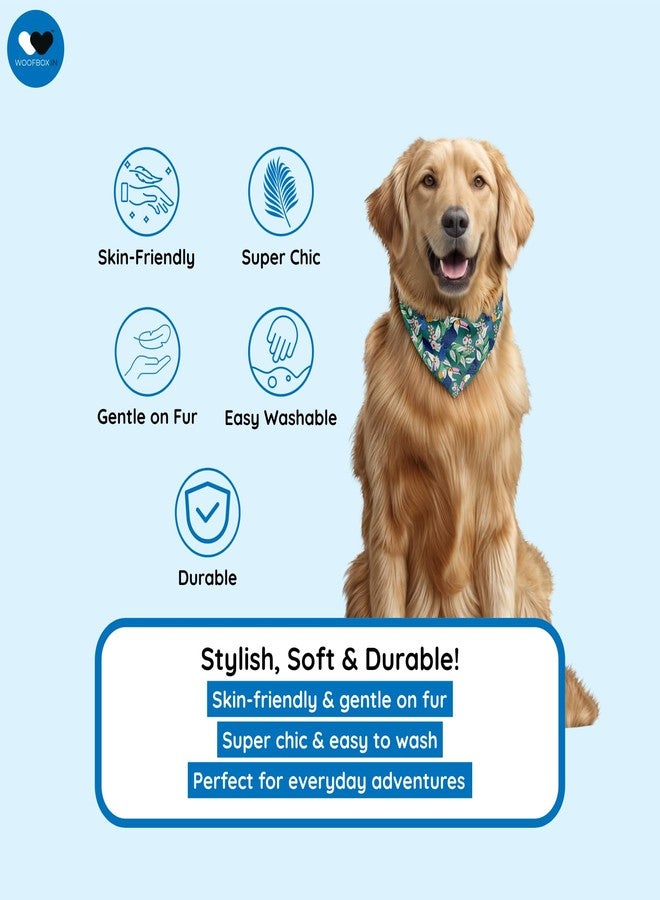 دبليو طوق باندانا للكلاب قابل للتعديل من W | هذا الطوق الجميل ذو التصميم الرائع هو إكسسوار مثالي لتزيين الكلاب (مقاس M، بنمط الغابة) - Image 5